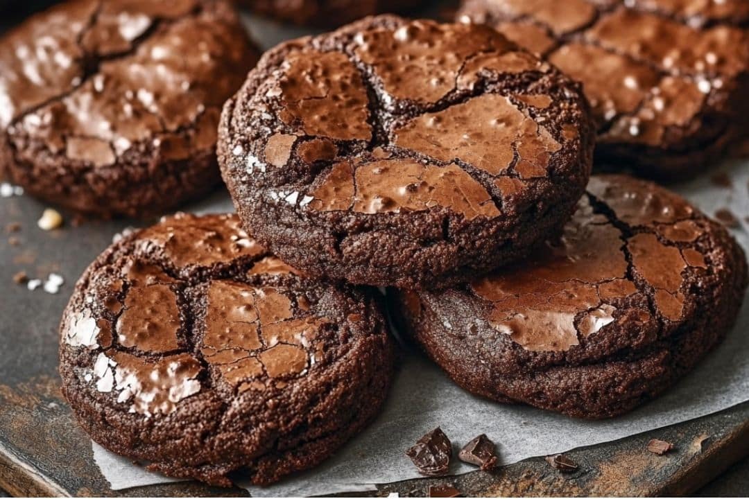 These Fudgy Brownie Cookies are the perfect combination of a rich, fudgy brownie and a soft, chewy cookie. With shiny, cracked tops and a gooey center, these cookies are a chocolate lover's dream!