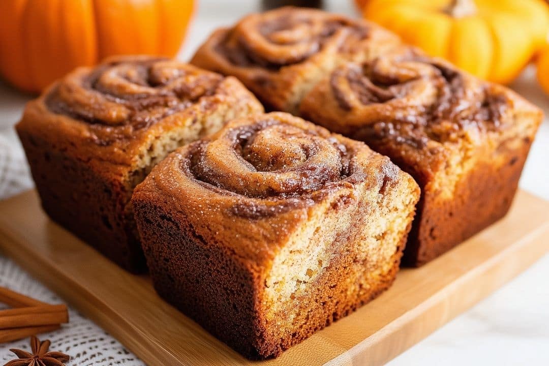 This small batch of Cinnamon Swirl Pumpkin Bread is the perfect cozy treat, filled with warm spices and a delicious cinnamon sugar swirl. Ideal for mini loaf pans or a brownie bar pan, it's quick, easy, and perfect for fall.