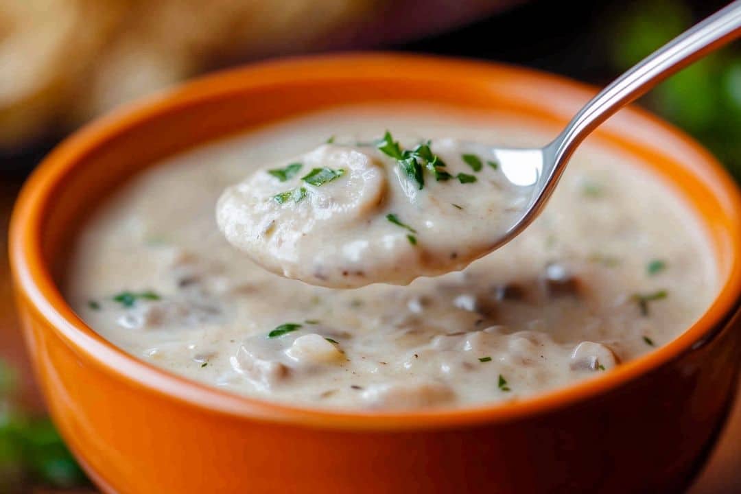 This Creamy Mushroom Soup is the ultimate comfort food for cozy nights. Earthy mushrooms, garlic, and a touch of cream all come together to make a rich, velvety soup that's perfect with a slice of crusty bread. Every time I make this, my family ends up scraping the bowl clean. So, if you're craving a warm, hearty soup that tastes like pure magic, this is it!