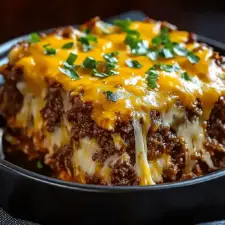 Cheesy Loaded Meatloaf Casserole-image